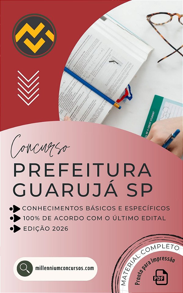 Apostila PREFEITURA DE GUARUJÁ SP 2026 Professor de Geografia