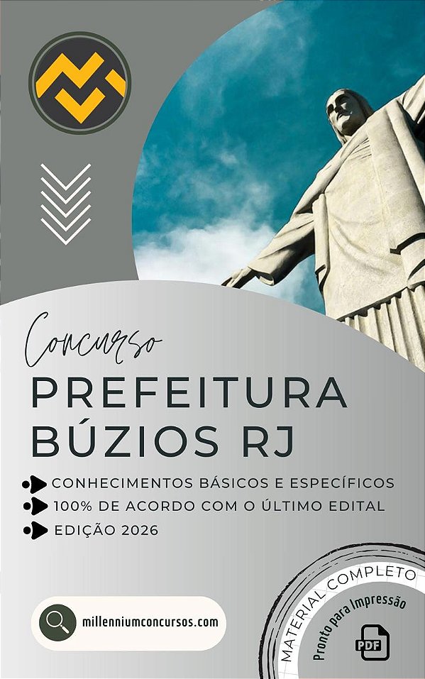 Apostila PREFEITURA DE BÚZIOS RJ 2026 Professor Docente I Educação Infantil