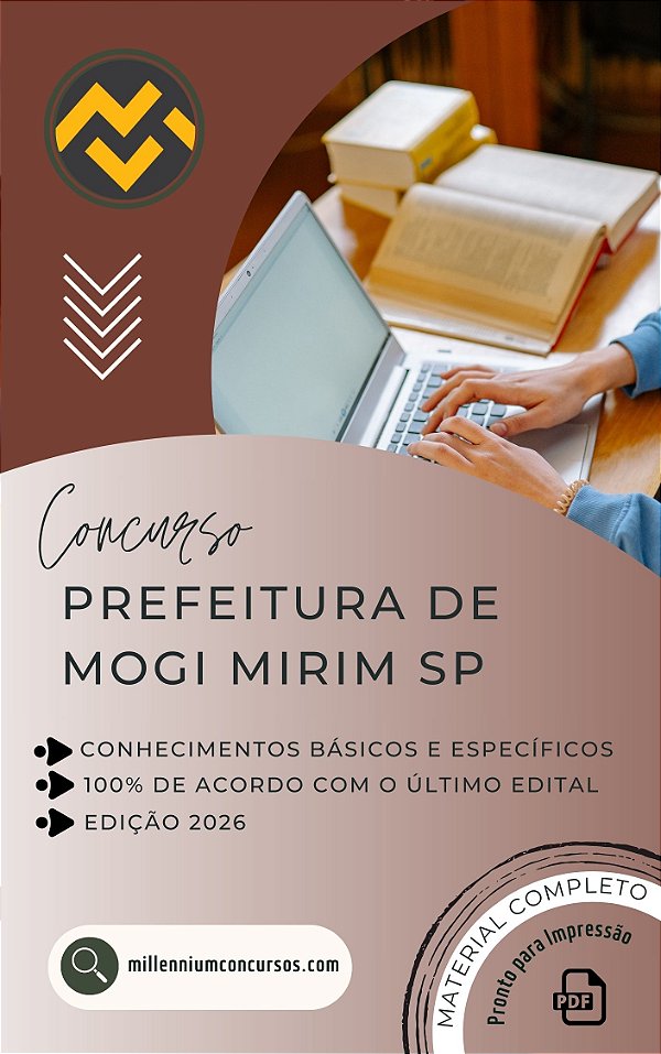 Apostila PREFEITURA DE MOGI MIRIM SP 2026 Professor de Educação Física