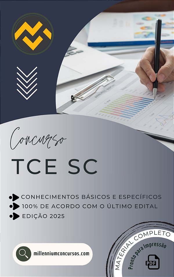 Apostila TCE SC 2026 Auditor Engenharia Sanitária