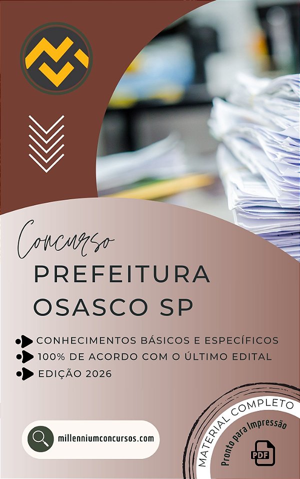 Apostila PREFEITURA DE OSASCO SP 2026 Agente de Defesa Civil