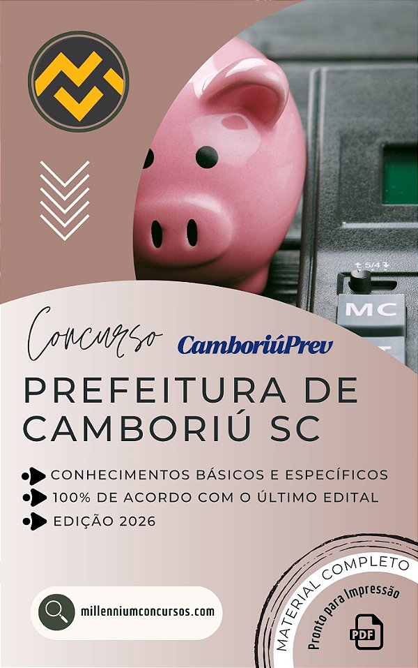 Apostila PREFEITURA DE CAMBORIÚ SC 2026 Analista Previdenciário (CamboriúPrev)