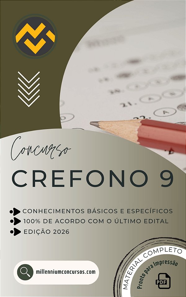 Apostila CREFONO 9 2026 Fonoaudiólogo Fiscal