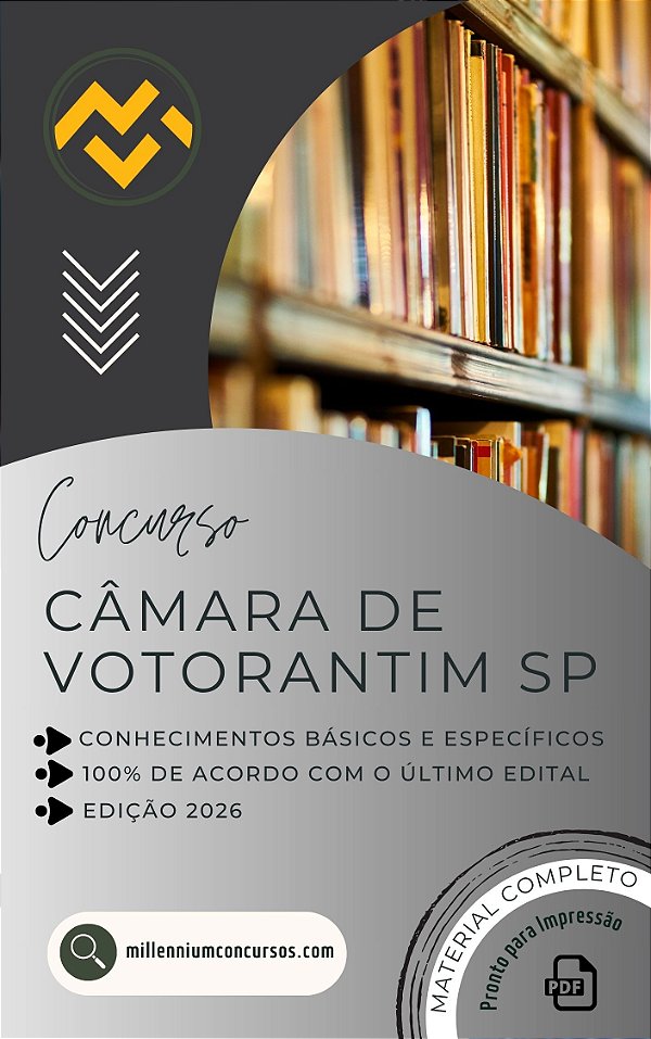 Apostila CÂMARA DE VOTORANTIM SP 2026 Analista Legislativo