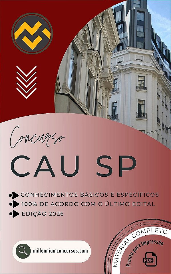 Apostila CAU SP 2026 Assistente Técnico - Apoio à Fiscalização