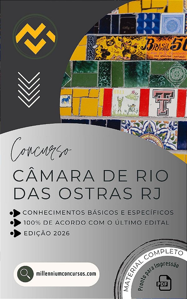 Apostila Câmara de Rio das Ostras RJ 2026 Auxiliar de Segurança Legislativa