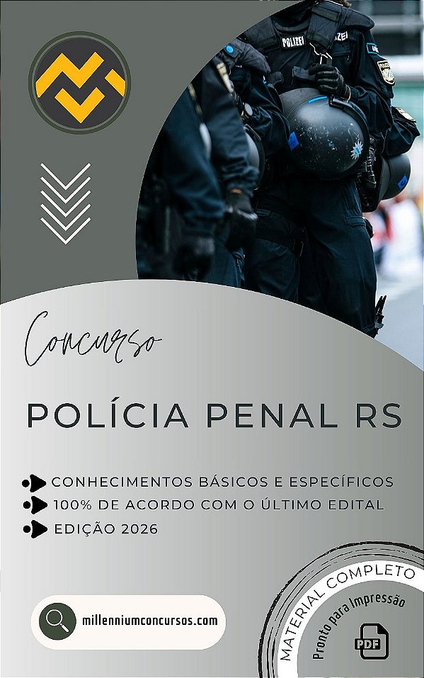 Apostila POLÍCIA PENAL RS 2026 Policial Penal