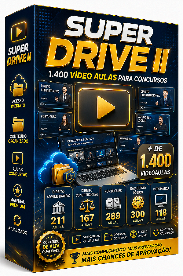 Drive dos Concursos II - 1.400 Vídeo Aulas para Concursos