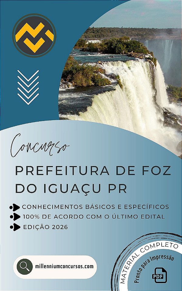 Apostila PREFEITURA DE FOZ DO IGUAÇU PR 2026 Sanitarista Júnior