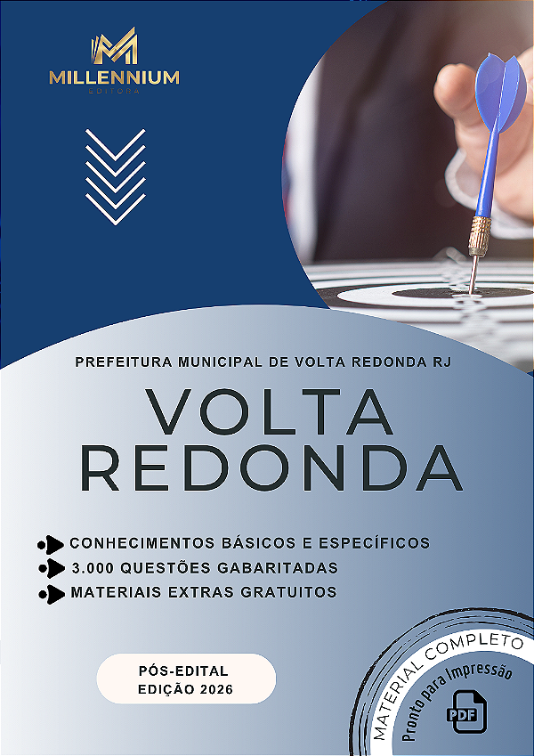 Apostila PREFEITURA DE VOLTA REDONDA RJ 2026 Técnico em Enfermagem