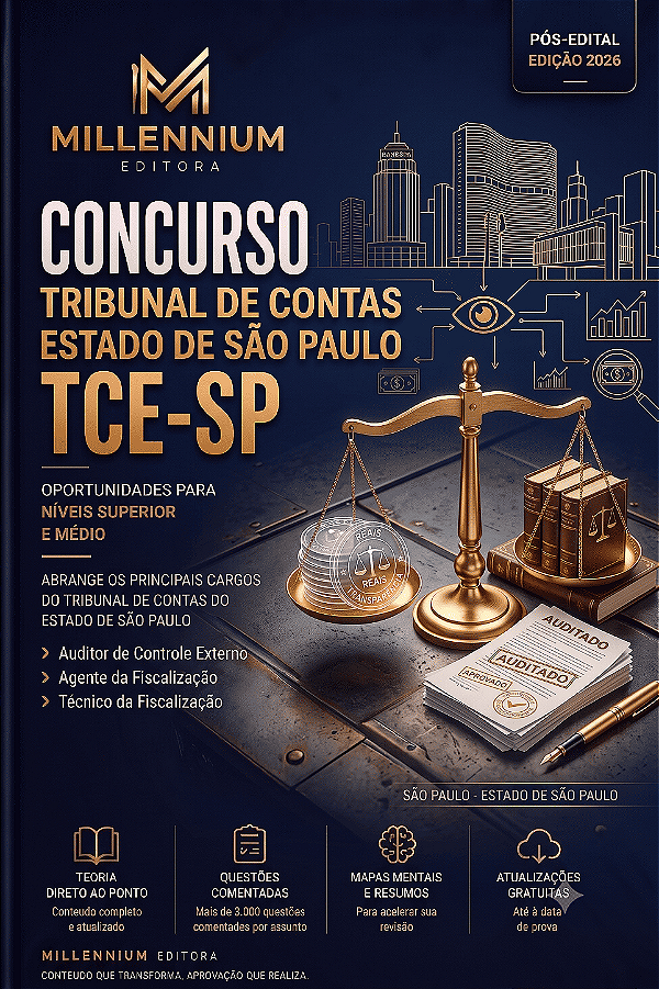 Apostila Concurso TCE SP 2026 Auditor de Controle Externo Ciências Contábeis