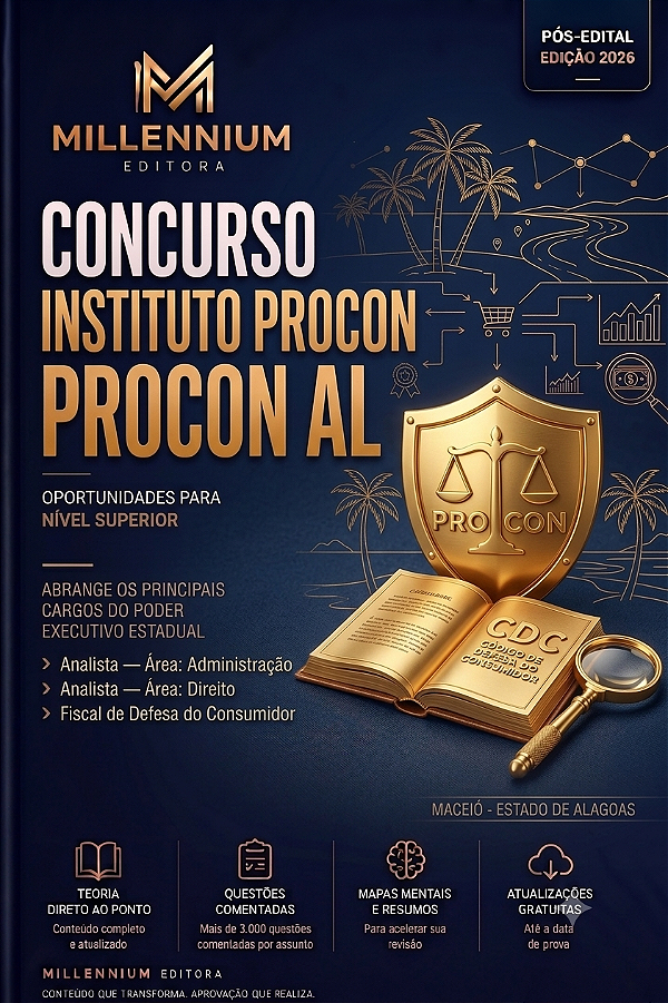 Apostila PROCON AL 2026 Fiscal de Defesa do Consumidor