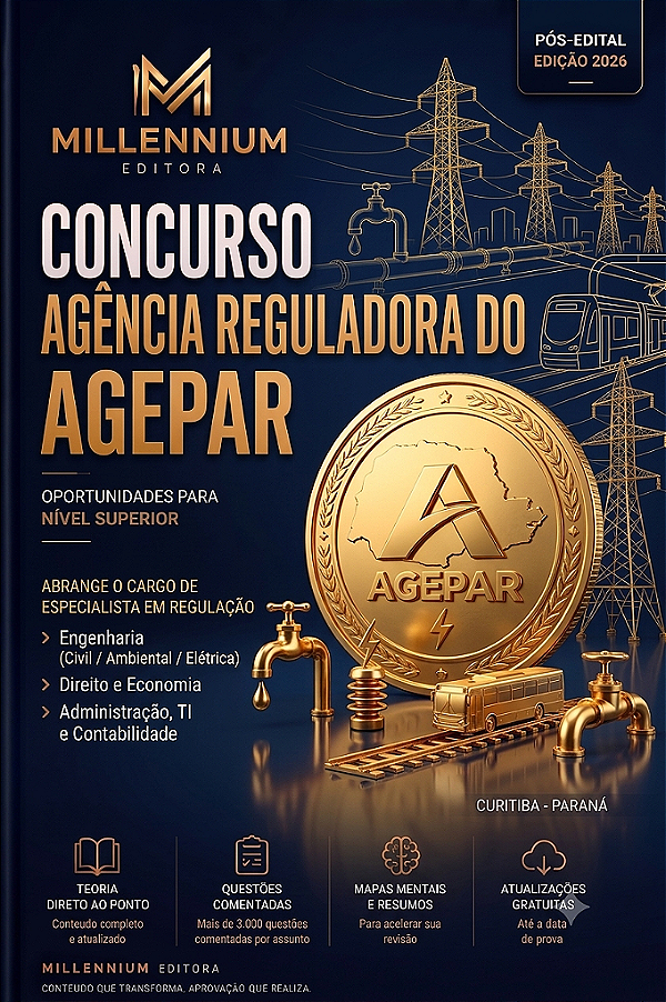 Apostila AGEPAR 2026 Especialista em Regulação Contabilidade