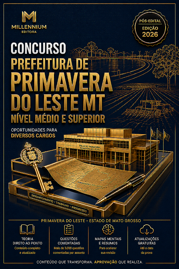 Apostila PREFEITURA DE PRIMAVERA DO LESTE MT 2026 Assistente Social