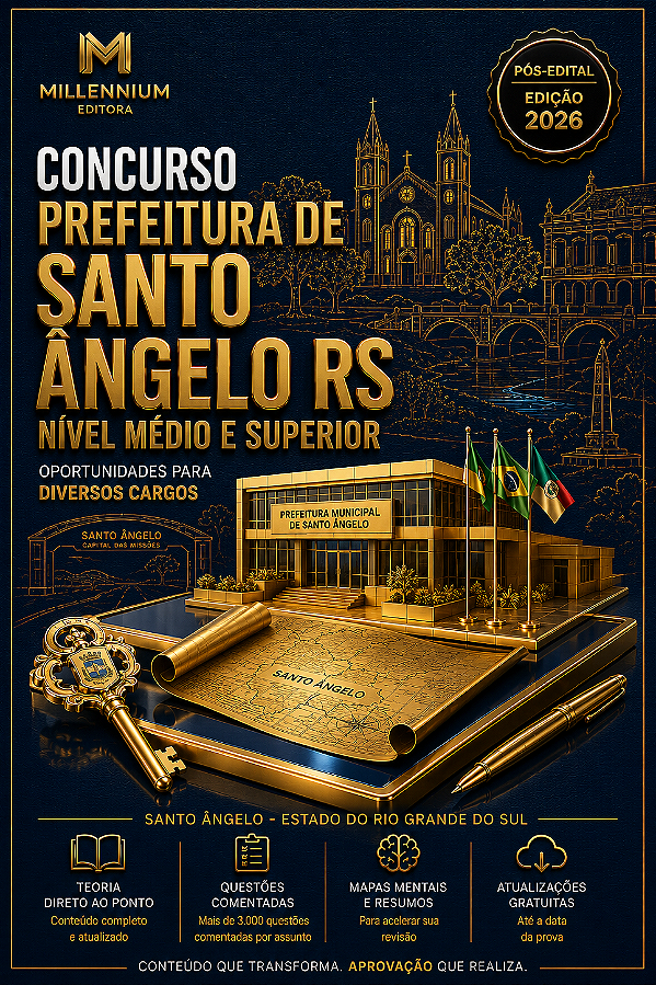 Apostila PREFEITURA DE SANTO ÂNGELO RS 2026 Contador