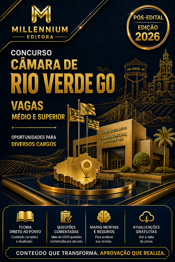 Apostila CÂMARA DE RIO VERDE GO 2026 Assistente Administrativo