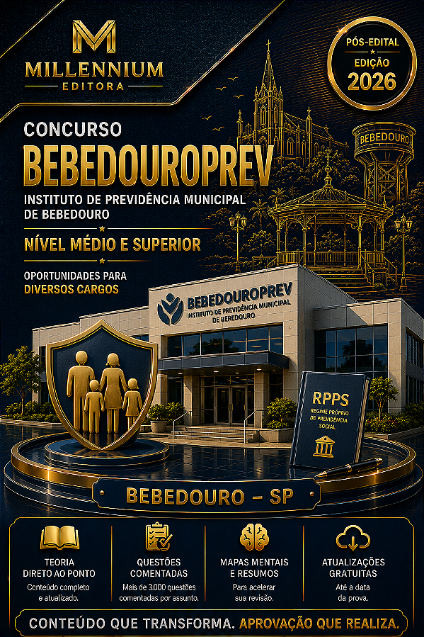 Apostila BEBEDOUROPREV SP 2026 Técnico em Gestão