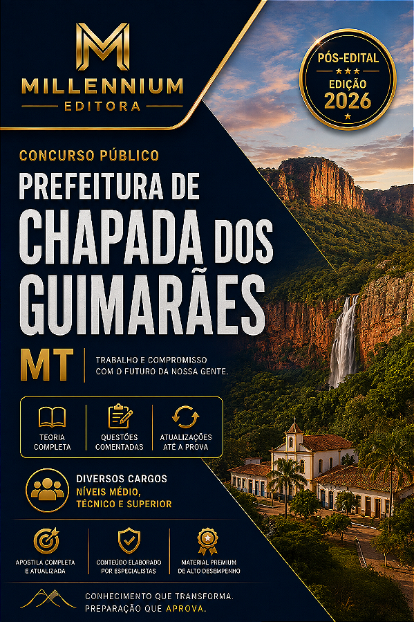 Apostila PREFEITURA CHAPADA DOS GUIMARÃES MT 2026 Fiscal de Postura