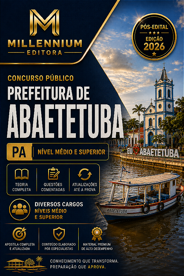Apostila PREFEITURA ABAETETUBA PA 2026 Gestor Ambiental
