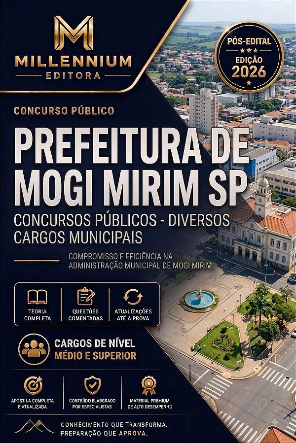 Apostila PREFEITURA DE MOGI MIRIM SP 2026 Professor de Educação Básica