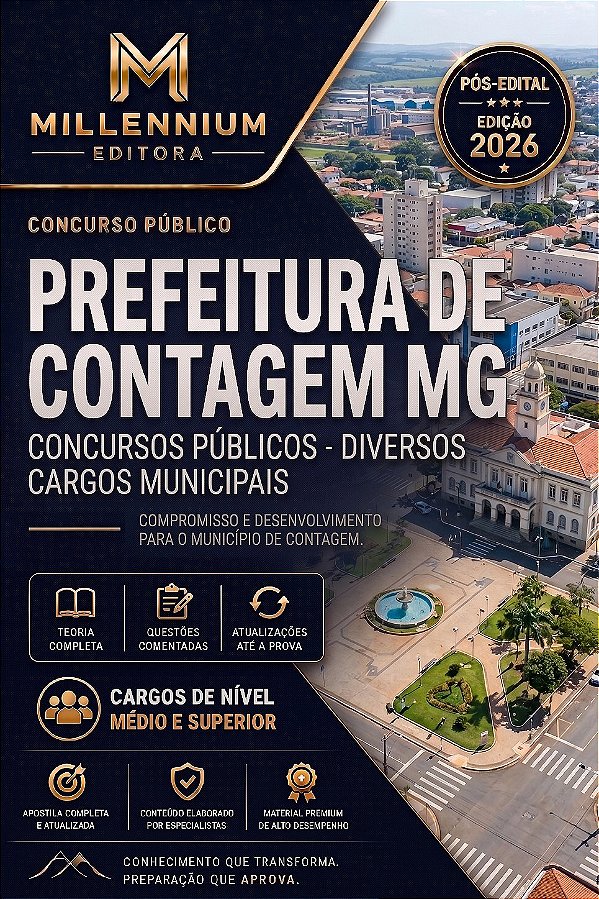 Apostila PREFEITURA DE CONTAGEM MG 2026 Contador
