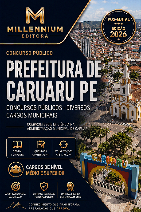 Apostila PREFEITURA DE CARUARU PE 2026 Analista de Direito
