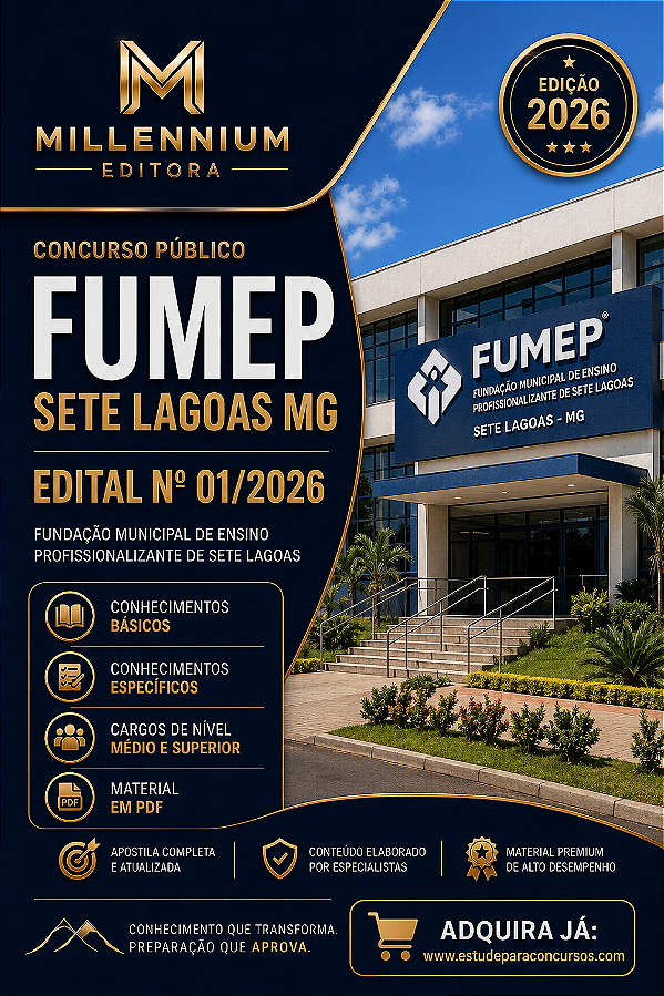 Apostila FUMEP MG 2026 Professor de Engenharia Civil