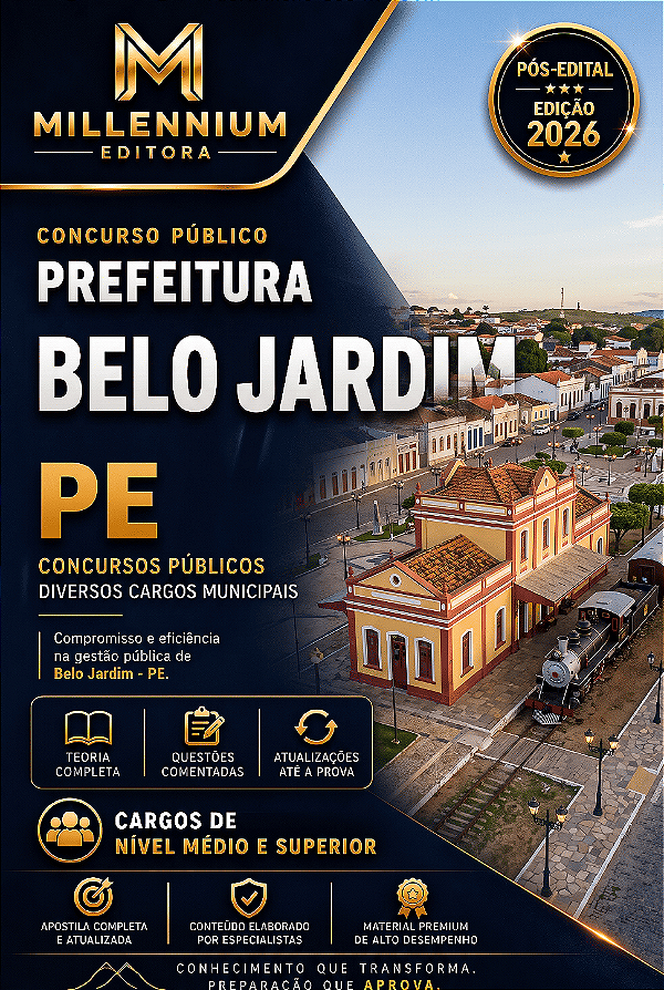 Apostila PREFEITURA DE BELO JARDIM PE 2026 Técnico em Edificações