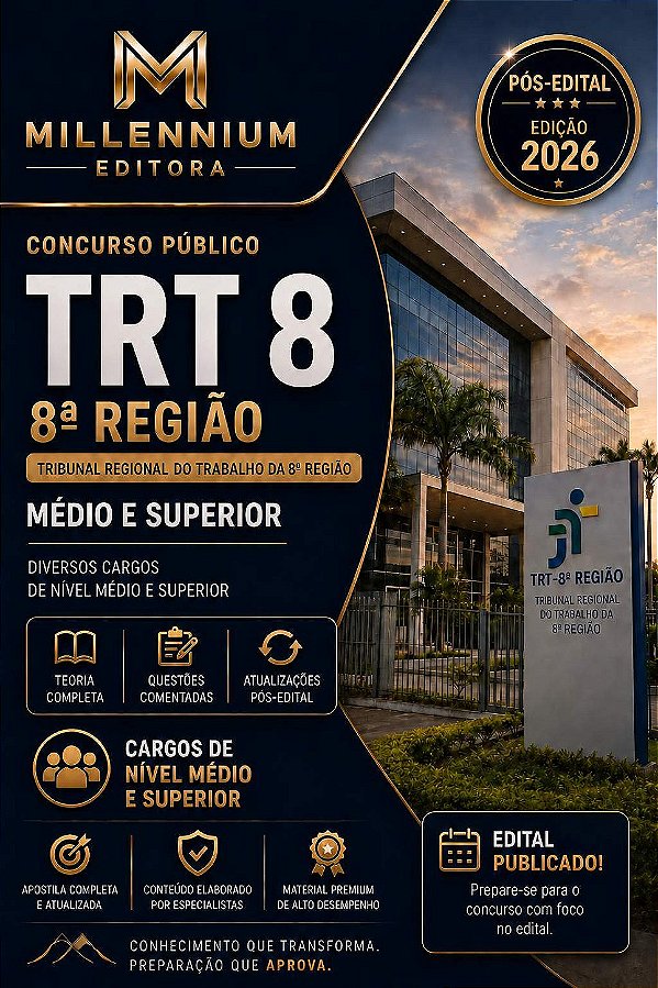 Apostila TRT 8 2026 Analista Judiciário – Área Administrativa