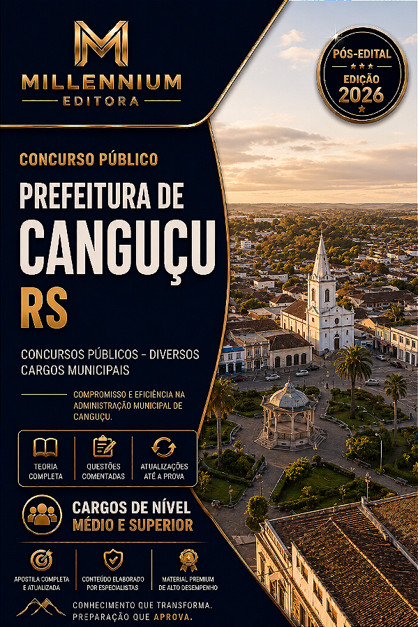 Apostila PREFEITURA DE CANGUÇU RS 2026 Farmacêutico
