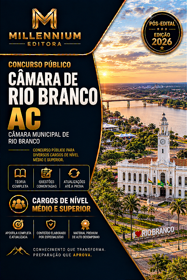 Apostila CÂMARA DE RIO BRANCO AC 2026 Agente Legislativo