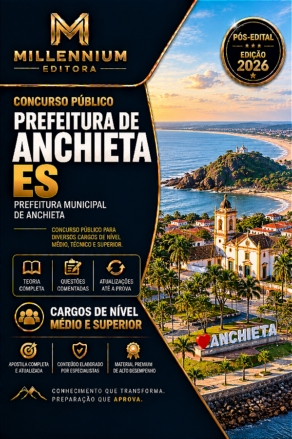 Apostila PREFEITURA DE ANCHIETA ES 2026 Professor Geografia