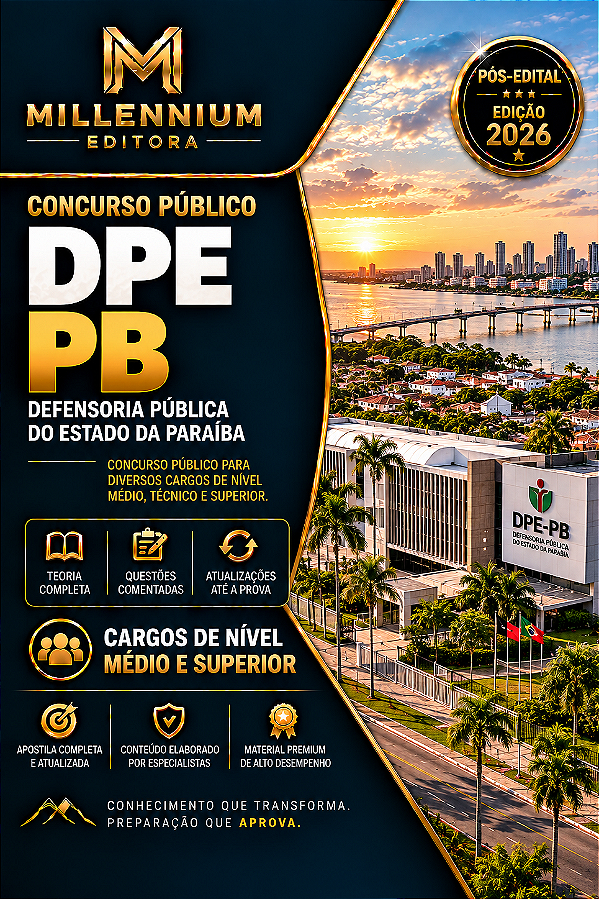 Apostila DPE PB 2026 Analista da Defensoria - Psicólogo