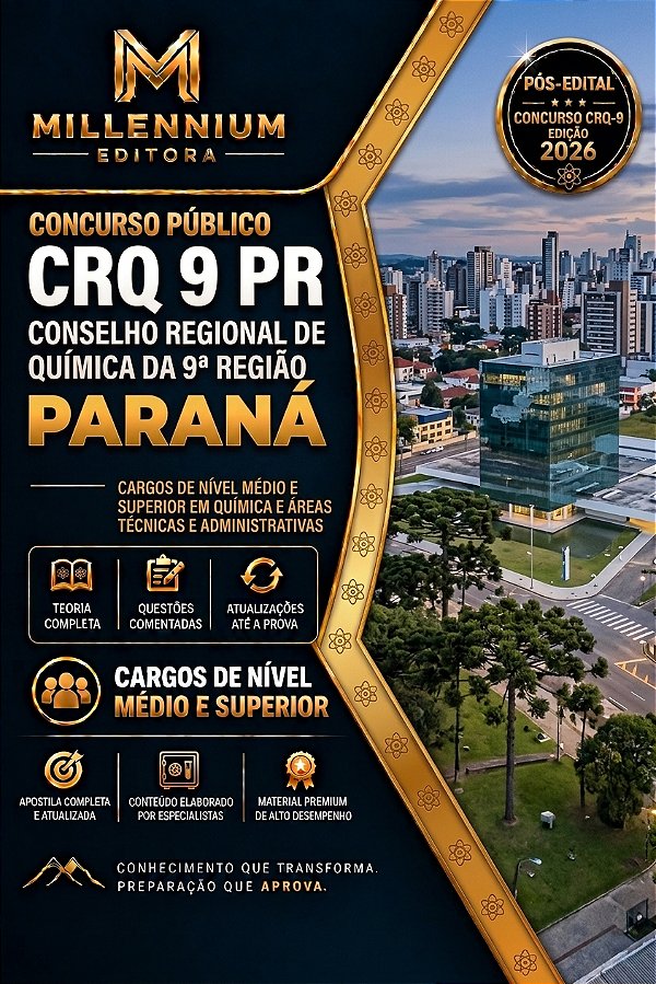 Apostila CRQ 9 PR 2026 Técnico em Contabilidade
