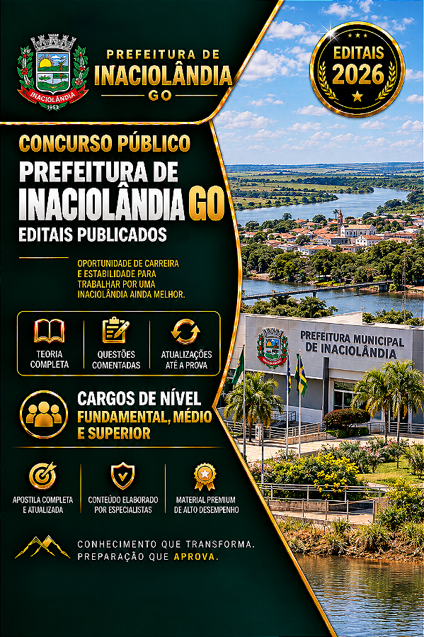 Apostila PREFEITURA DE INACIOLÂNDIA GO 2026 Técnico em Radiologia