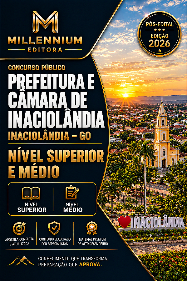 Apostila CÂMARA DE INACIOLÂNDIA GO 2026 Auxiliar Administrativo