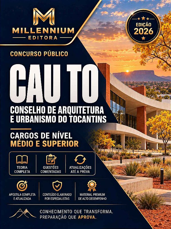 Apostila CAU TO 2026 Auxiliar de Fiscalização