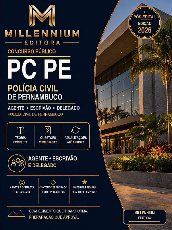 Apostila PC PE 2026 Agente de Polícia