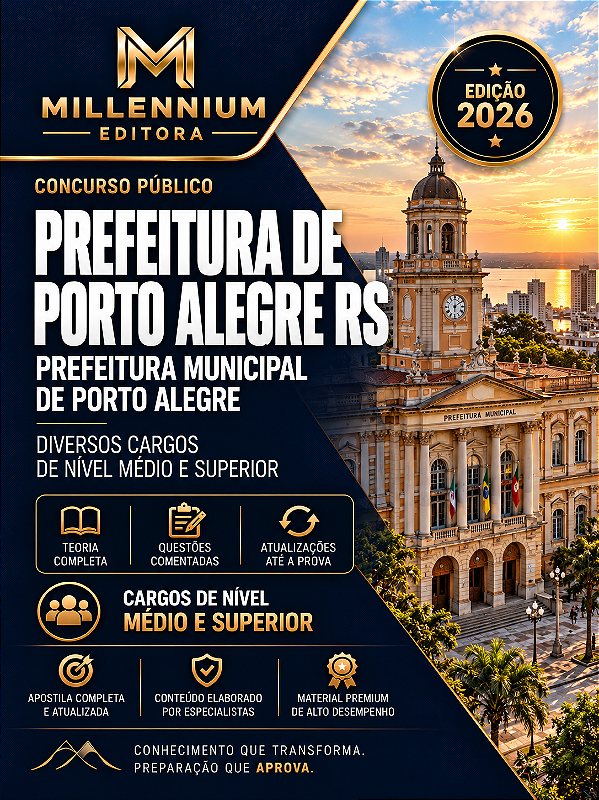 Apostila PREFEITURA DE PORTO ALEGRE 2026 Professor - Educação Especial: Deficiência Mental