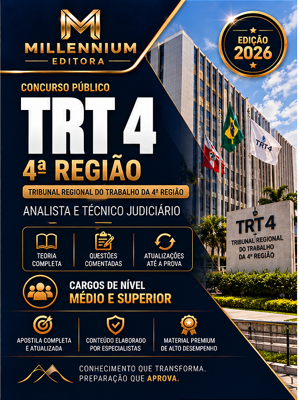 Apostila TRT 4 2026 Técnico Tecnologia da Informação
