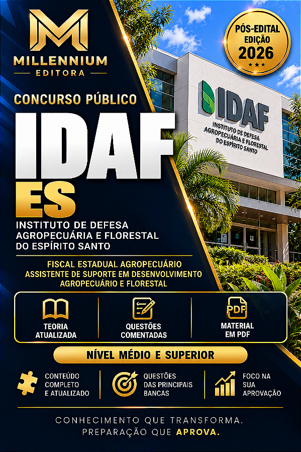 Apostila IDAF ES 2026 Técnico de Laboratório
