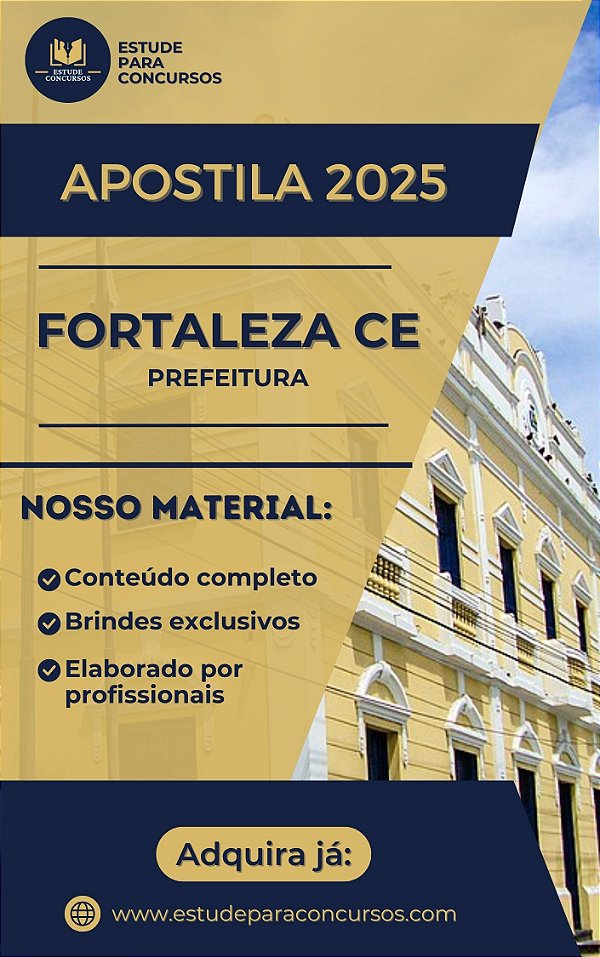 Apostila PREFEITURA DE FORTALEZA CE 2025 Pedagogia