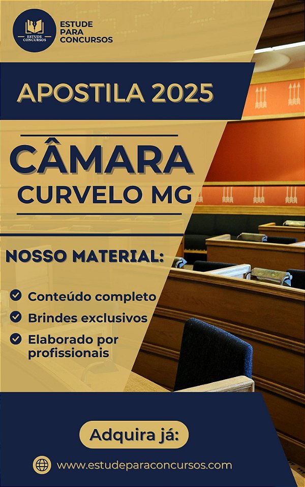 Apostila CÂMARA DE CURVELO MG 2025 Técnico em Informática