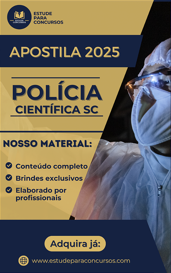 Apostila Polícia Científica SC 2026 Perito Criminal Engenharia Civil