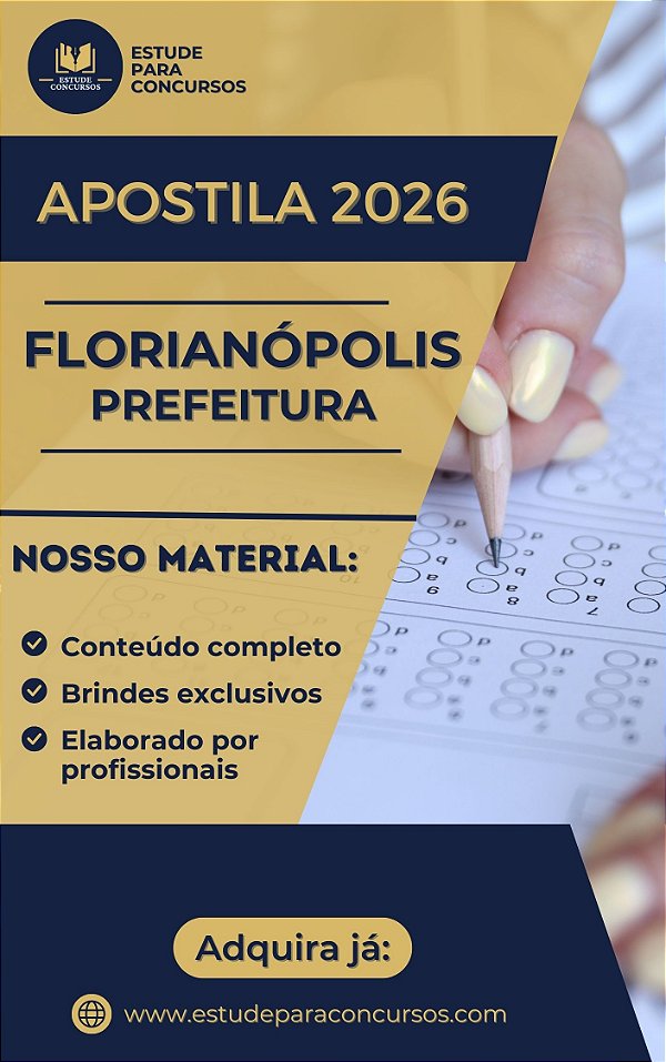 Apostila PREFEITURA DE FLORIANÓPOLIS SC 2026 Psicólogo