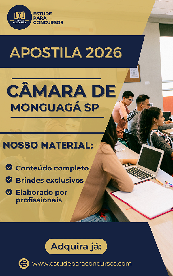 Apostila CÂMARA DE MONGAGUÁ SP 2026 Técnico de Secretaria