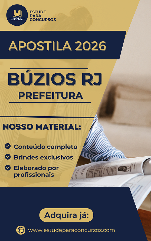Apostila PREFEITURA DE BÚZIOS RJ 2026 Professor de Matemática