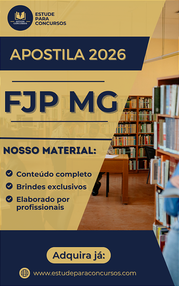 Apostila FJP MG 2026 Pesquisador de Métodos Aplicados à Gestão Pública