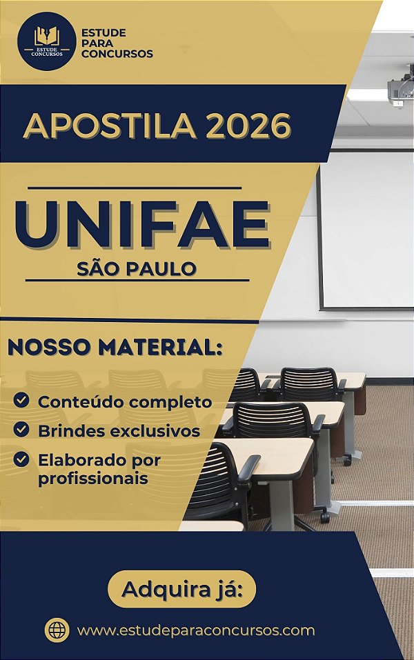 Apostila UNIFAE SP 2026 Agente Administrativo