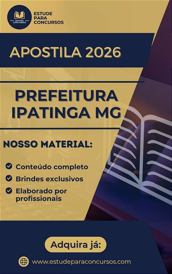 Apostila PREFEITURA DE IPATINGA MG 2026 Biólogo
